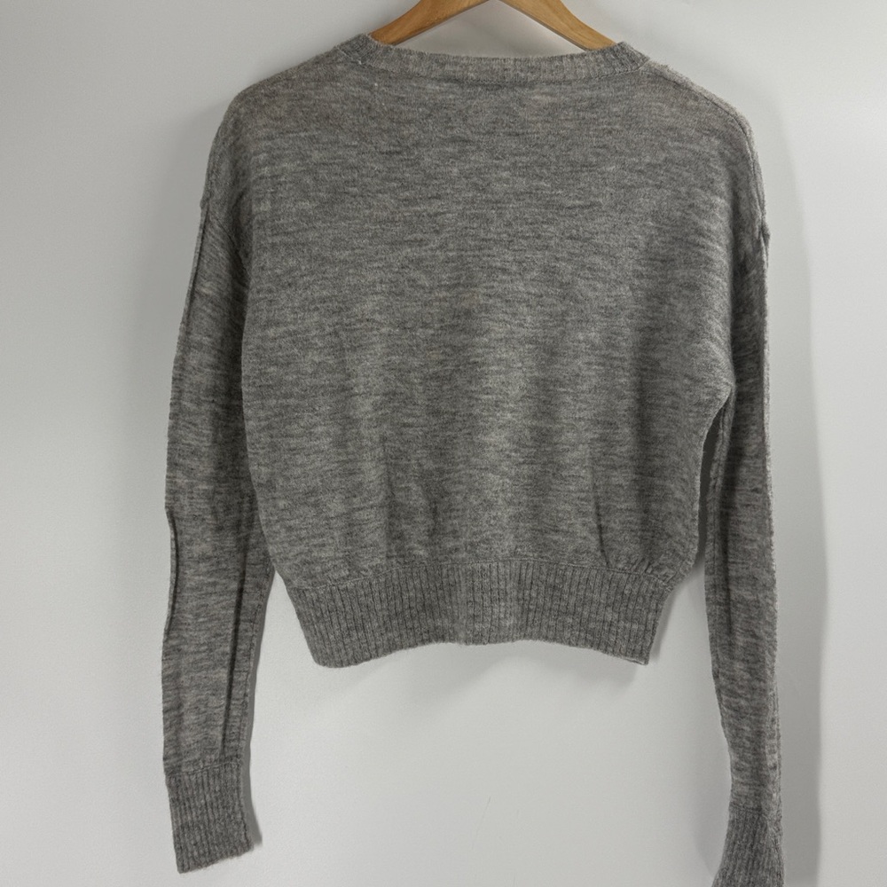 Zara wool alpaca blend lightweight sweater basic layering long sleeve soft cozy - Picture 5 of 9